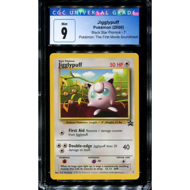 Jigglypuff - 7 - CGC 9 - Black Star Promo - First Movie Soundtrack - Pokemon - 54100