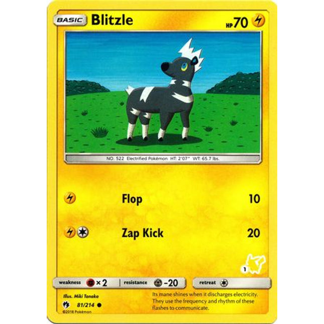 Blitzle (81/214) (Pikachu Stamp #1) [Battle Academy 2020]