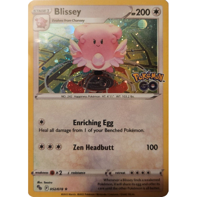 Blissey (52/078) (Cosmos Holo) [Pokémon GO]