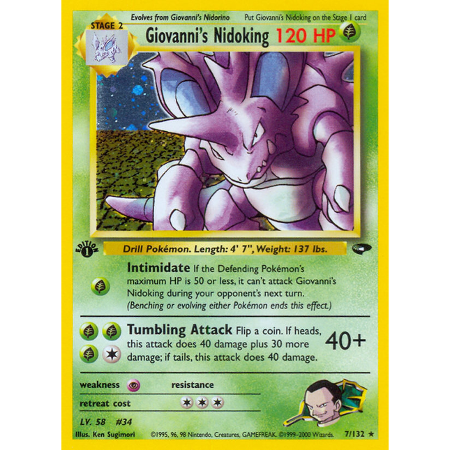 Giovanni's Nidoking (7/132) [Gym Challenge 1st Edition]