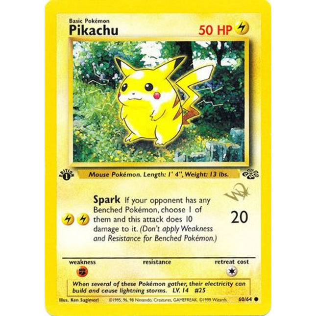 Pikachu (60/64) (W Stamped Promo) [Jungle 1st Edition]