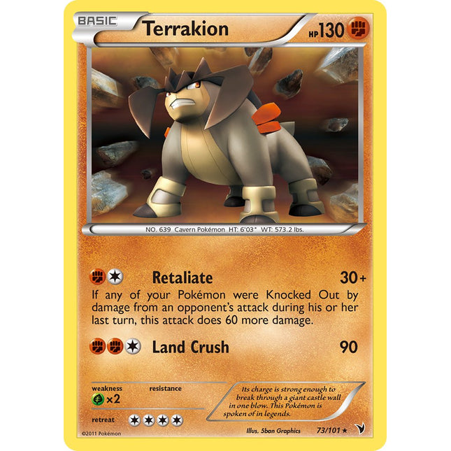 Terrakion (73/101) (Cosmos Holo) (Blister Exclusive) [Black & White: Noble Victories]
