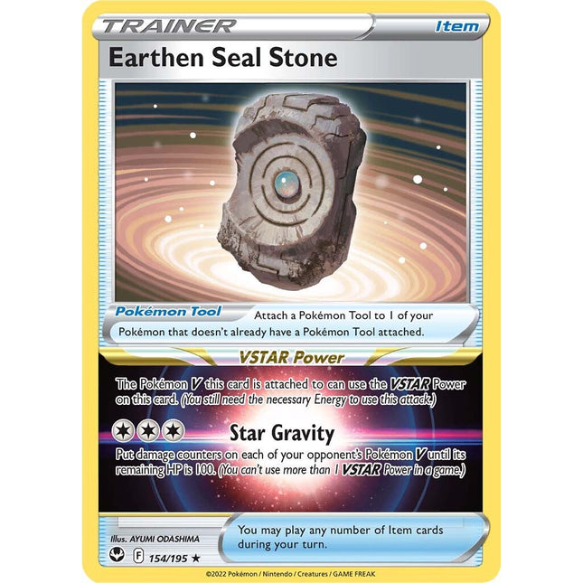 Earthen Seal Stone (154/195) [Sword & Shield: Silver Tempest]