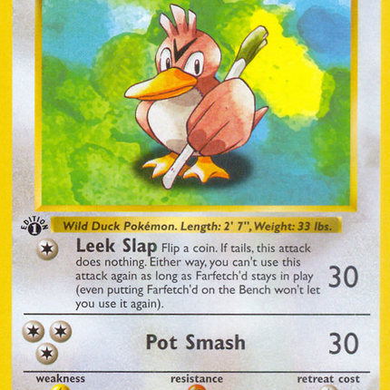 Farfetch'd (27/102) (Shadowless) [Base Set 1st Edition]
