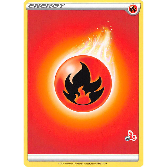 Fire Energy (Cinderace Stamp #29) [Battle Academy 2022]