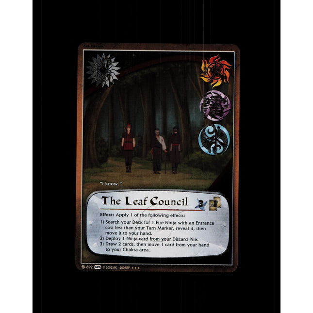 The Leaf Council - 892 - NM - 1st Edition Foil - S25 - Naruto CCG - D4-63