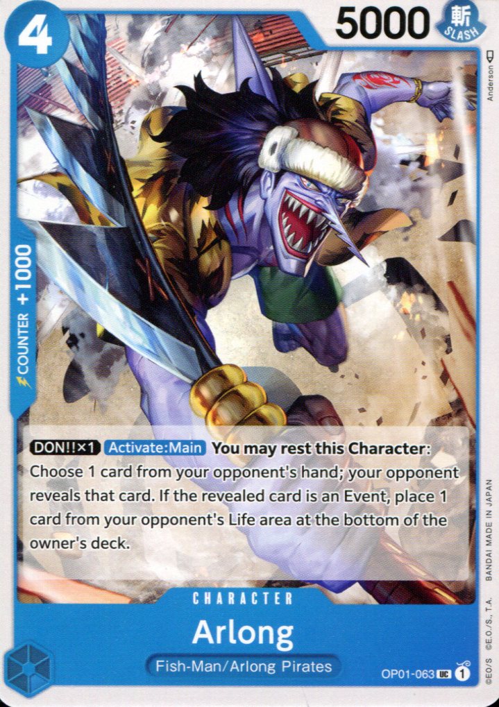 arlong one piece card game OP11-023 Arlong : Rare English One Piece TCG Card : OP11: A Fist Of Divine Speed