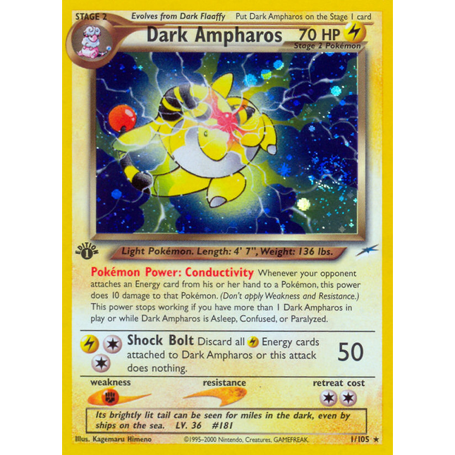 Dark Ampharos (1/105) [Neo Destiny 1st Edition]