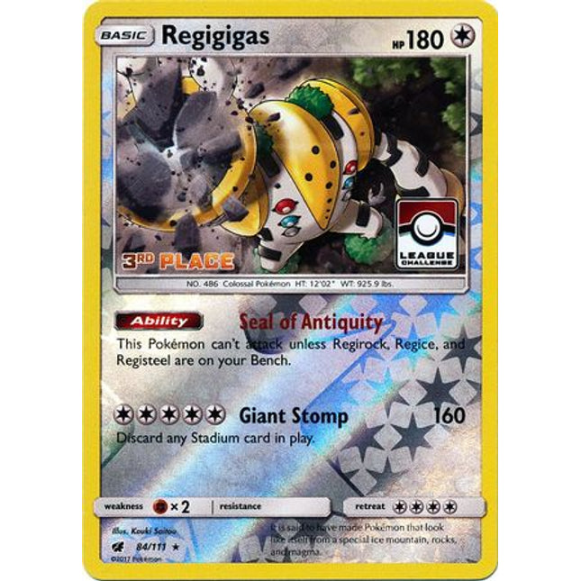 Regigigas (84/111) (League Promo 3rd Place) [Sun & Moon: Crimson Invasion]