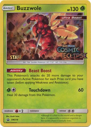 Buzzwole (Staff Prerelease Promo) [SM Black Star Promos]