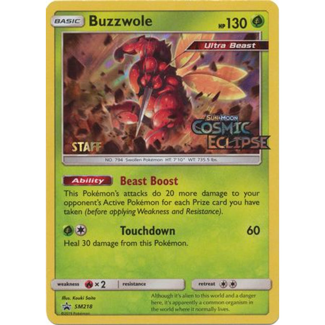 Buzzwole (Staff Prerelease Promo) [SM Black Star Promos]