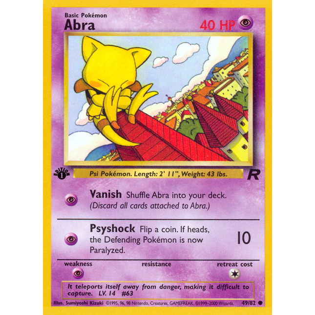 Abra (49/82) [Team Rocket 1st Edition]