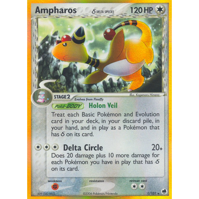 Ampharos (1/101) (Delta Species) [EX: Dragon Frontiers]