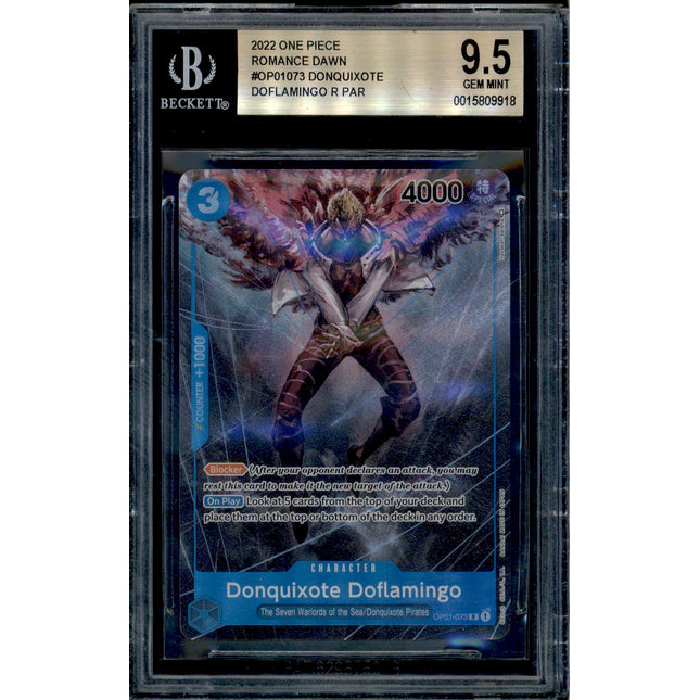 Donquixote Doflamingo - OP01-073 - BGS 9.5 - Alt Art - Romance Dawn - One Piece - 09918