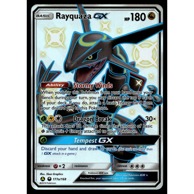 Rayquaza GX - 177a/168 - NM - Full Art - Hidden Fates - Pokemon - A6-61