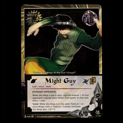 Might Guy - 640 - NM - 1st Edition - Foil - Naruto CCG - D4-306