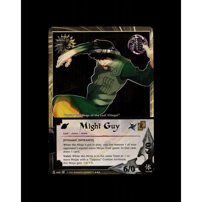 Might Guy - 640 - NM - 1st Edition - Foil - Naruto CCG - D4-306
