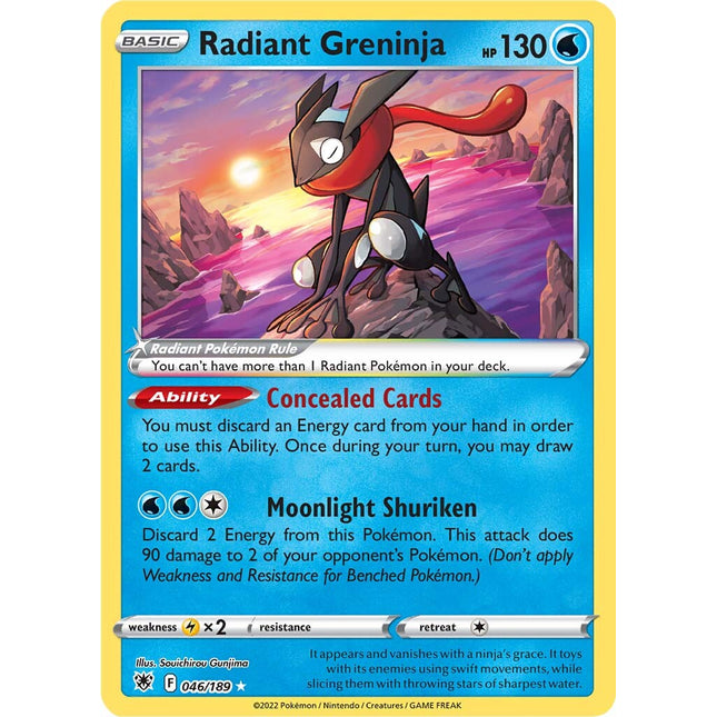 Radiant Greninja (046/189) [Sword & Shield: Astral Radiance]