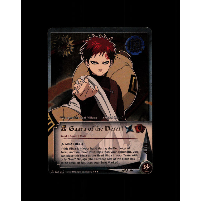 Gaara of the Desert - 268 - NM - 1st Edition - Foil - Naruto CCG - D4-316