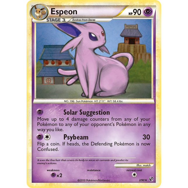Espeon (2/90) (Cracked Ice Holo) (Theme Deck Exclusive) [HeartGold & SoulSilver: Unleashed]