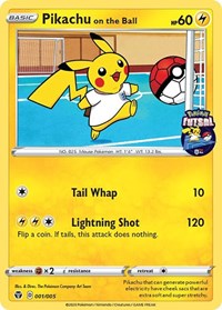 Pikachu on the Ball (001/005) [Pokemon Futsal Collection]