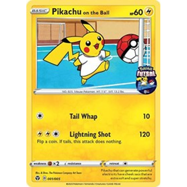 Pikachu on the Ball (001/005) [Pokemon Futsal Collection]