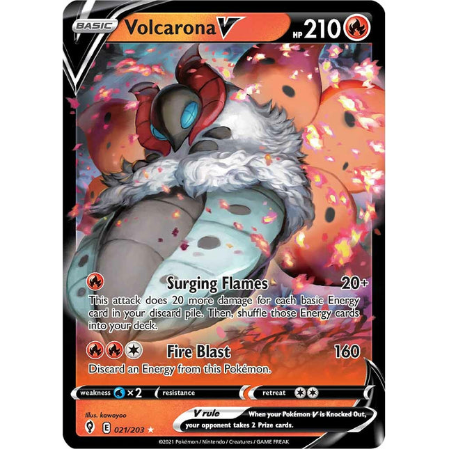 Volcarona V (021/203) [Sword & Shield: Evolving Skies]