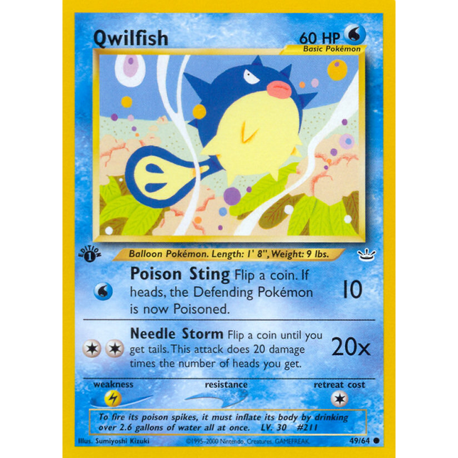 Qwilfish (49/64) [Neo Revelation 1st Edition]