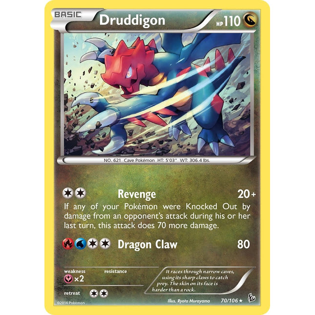Druddigon (70/106) (Theme Deck Exclusive) [XY: Flashfire]