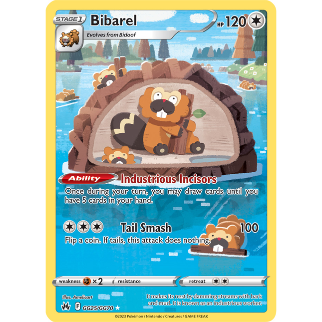 Bibarel (GG25/GG70) [Sword & Shield: Crown Zenith]