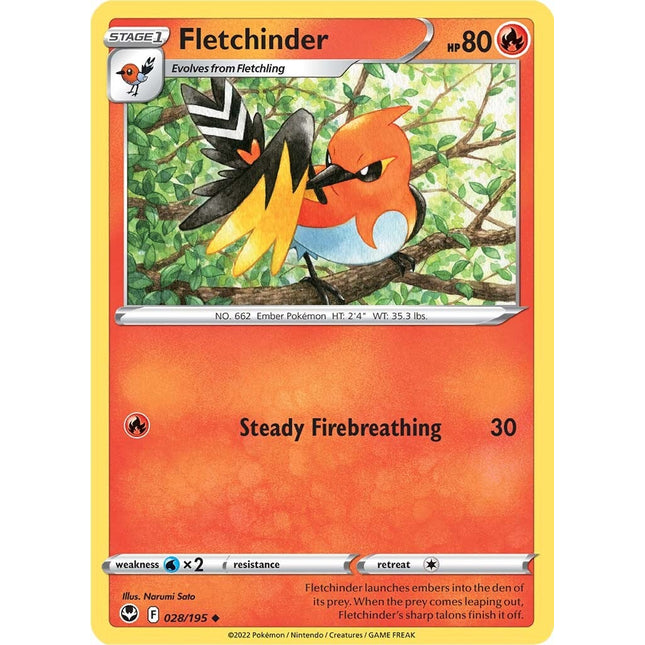 Fletchinder (028/195) [Sword & Shield: Silver Tempest]