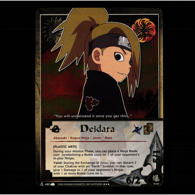 Deidara - 480 - NM - Foil - Promo - Naruto CCG - E1-34