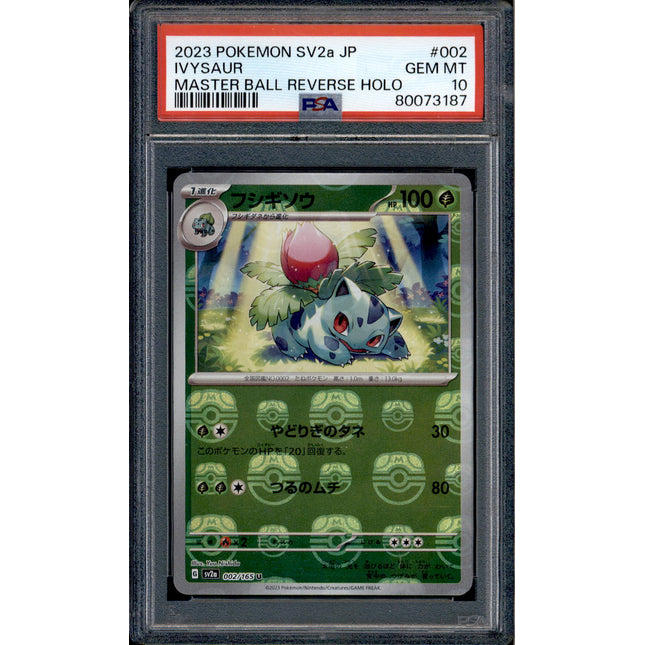 Ivysaur - 002/165 - PSA 10 - Master Ball Reverse - 151 - Pokemon - 73187