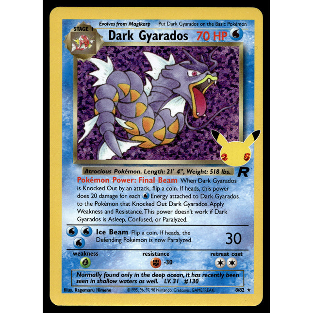Dark Gyarados - 8/82 - NM - Holo - Celebrations - Pokemon - A10-13