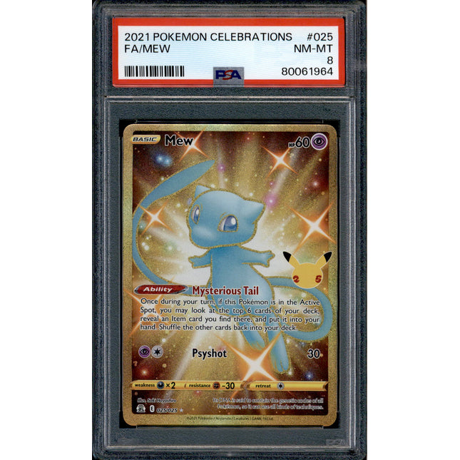 Mew - 025/025 - PSA 8 - Secret Rare - Celebrations - Pokemon - 61964