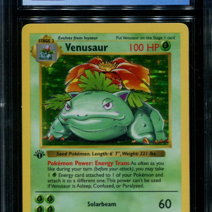 Venusaur 1st Edition - 15/102 - CGC 7.5 Near Mint+ - Base Set Shadowless - 33012