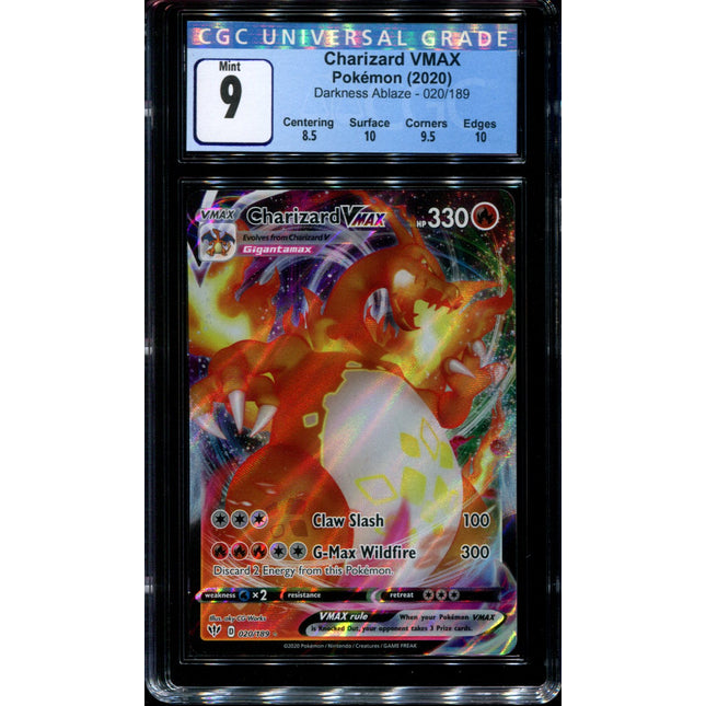 Charizard Vmax - 020/189 - CGC 9 Mint - Darkness Ablaze - 68115
