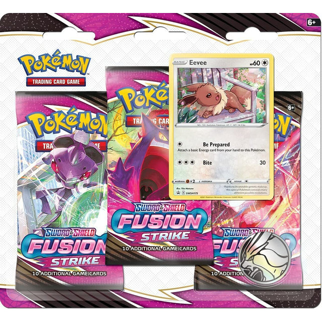 Fusion Strike 3 Pack Blister Case - 24x Quantity - Sealed - Eevee & Espeon Promos