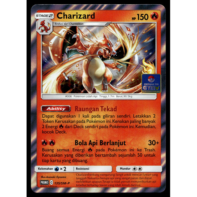 Charizard - 135/SM-P - PSA NM - Indonesian - Gym - Promo - Pokemon - A1-89