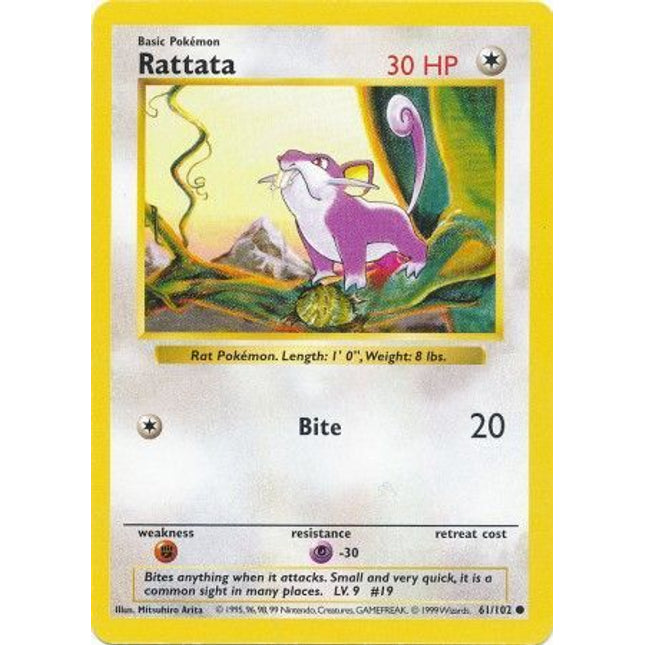 Rattata (61/102) [Base Set (Shadowless)]