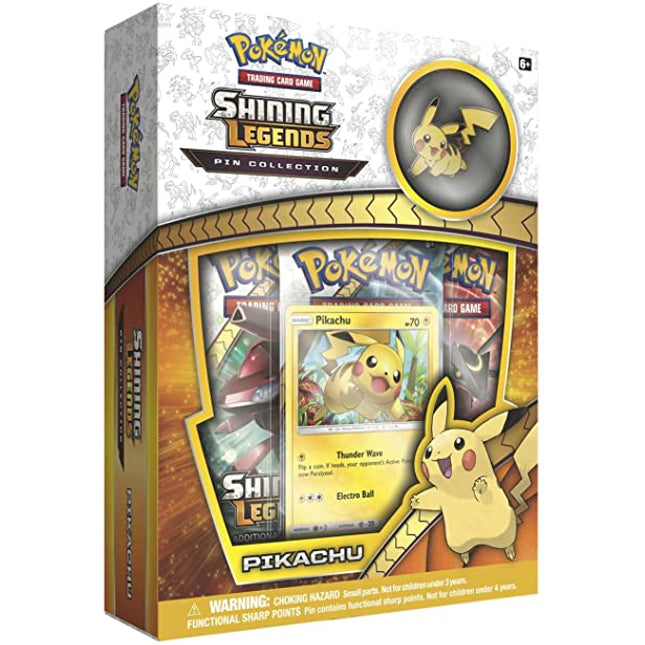 Pikachu - Pokemon - Shining Legends - Pin Collection Box - Sealed - New