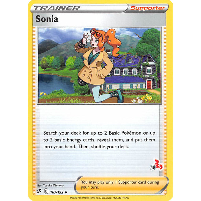 Sonia (167/192) (Cinderace Stamp #45) [Battle Academy 2022]
