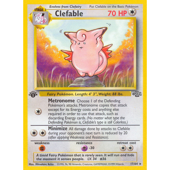 Clefable (17/64) [Jungle 1st Edition]