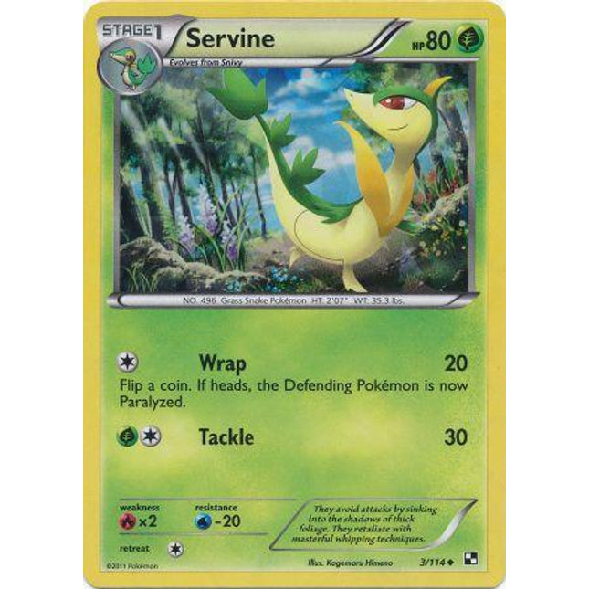 Servine (3/114) (Cracked Ice Holo) [Black & White: Base Set]
