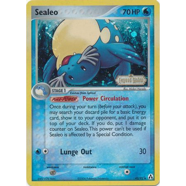 Sealeo (43/92) (Stamped) [EX: Legend Maker]
