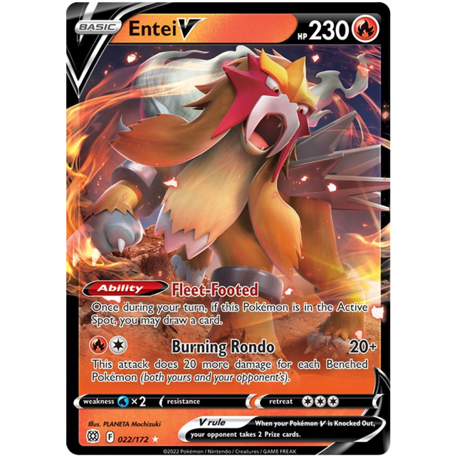 Entei V (022/172) [Sword & Shield: Brilliant Stars]