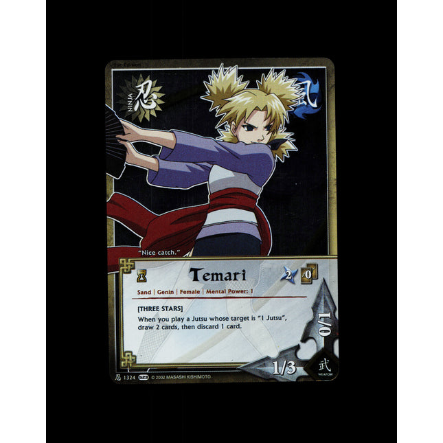 Temari - 1324 - NM - 1st Edition Foil - S23 - Naruto CCG - D3-70