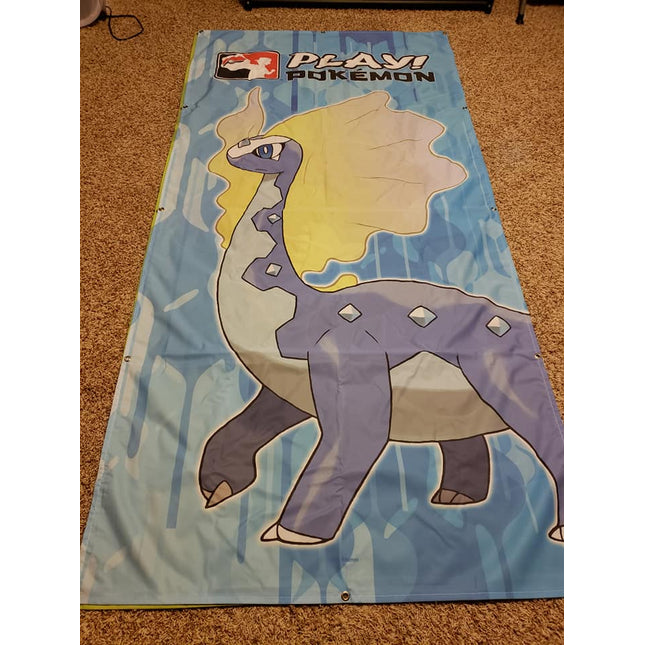 Aurelius - Play! Pokemon - Tall Fabric Banner - 94"x47" 