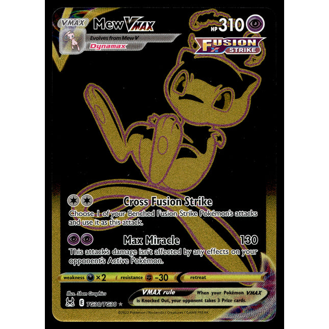 Mew Vmax - TG30/TG30 - NM - Secret Rare - Lost Origin - Pokemon - A7-8