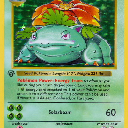 Venusaur (15/102) (Shadowless) [Base Set 1st Edition]